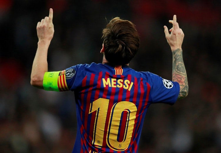 Lionel Messi is delighted in Barcelona’s four-goal Champions League thriller against Tottenham