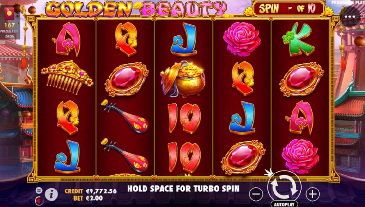 Golden Beauty is a five-reel, four-row video slot game from Pragmatic Play