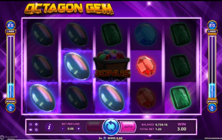 เกมสล็อตอัญมณีเพชร 10 กะรัต เปิดตัวแล้ววันนี้ กับ Octagon Gem จาก SBOBET