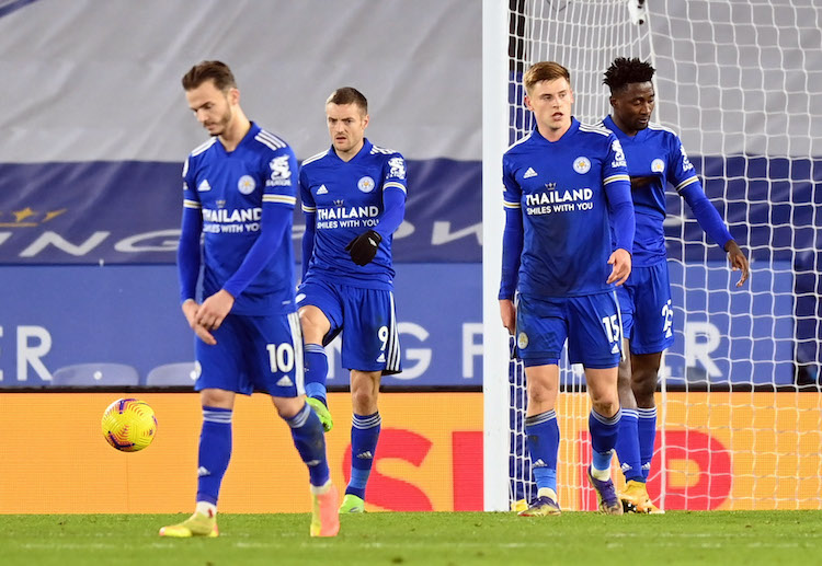 Jamie Vardy and the rest of the Leicester City squad were left disappointed following a Premier League loss to Everton