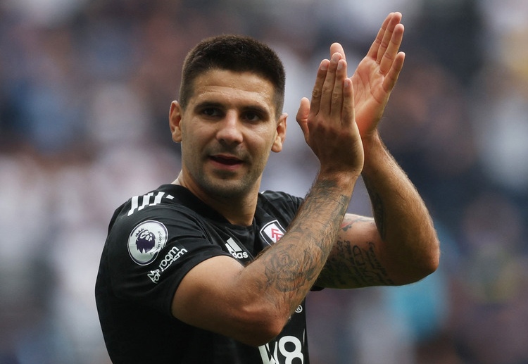 Fulham star Aleksandar Mitrovic applauds the fans after their Premier League clash against Tottenham Hotspur