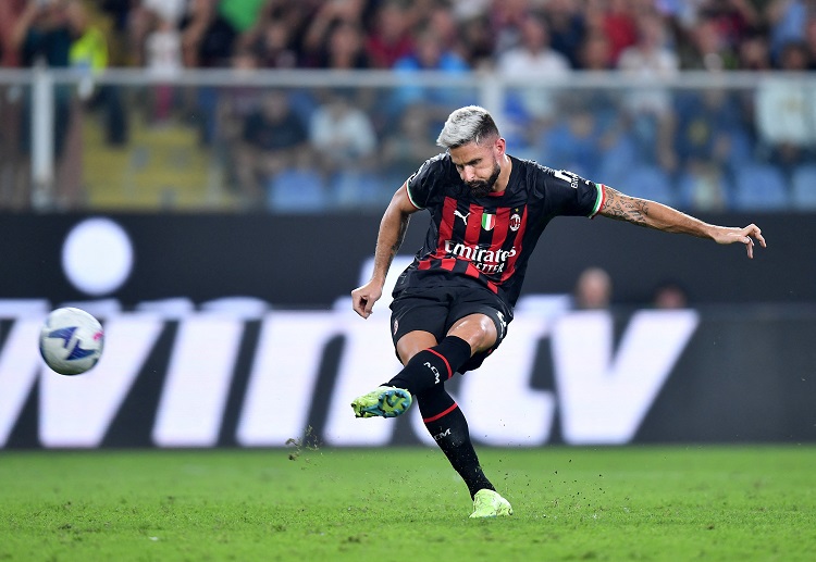 Olivier Giroud andalan AC Milan di Seri A.