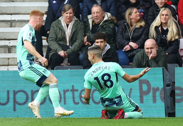 Andreas Pereira scored the opening goal against Bournemouth in the Premier League