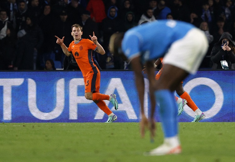 Nicolo Barella extends Inter Milan’s lead by netting the second goal against Napoli during their Serie A match