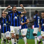 Francesco Acerbi scored on the 18th minute of Inter Milan's 1-2 away win against AC Milan in the Serie A