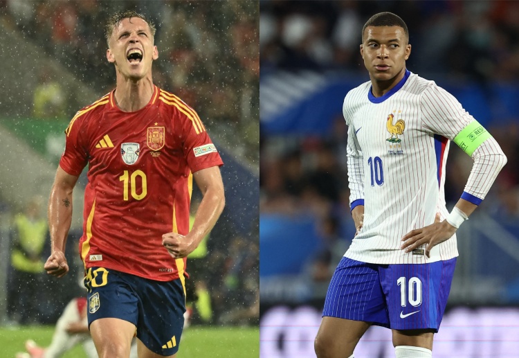 Dani Olmo and Kylian Mbappe are set to clash to advance to the Euro 2024 final