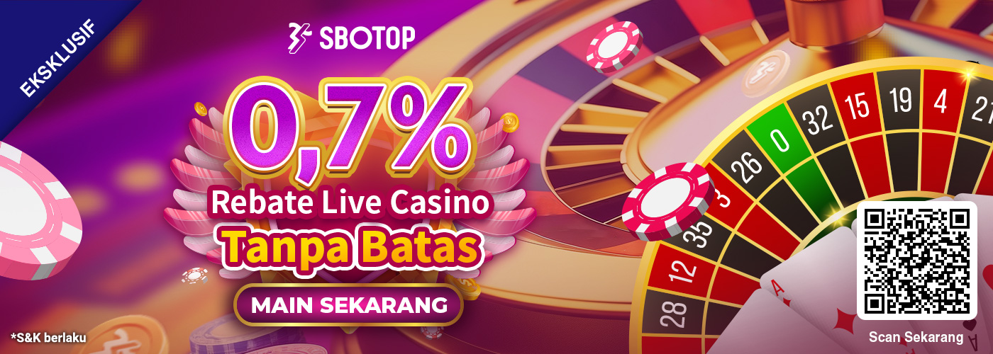 0,7 % Rebate Harian Live Casino Tanpa Batas