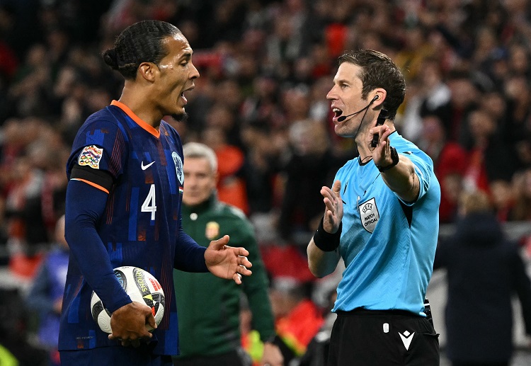 Netherlands defender Virgil van Dijk is set to miss the UEFA Nations League match against Germany after receiving a red card