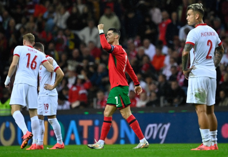 Cristiano Ronaldo converted a penalty in Portugal’s 5-1 victory over Poland in the UEFA Nations League