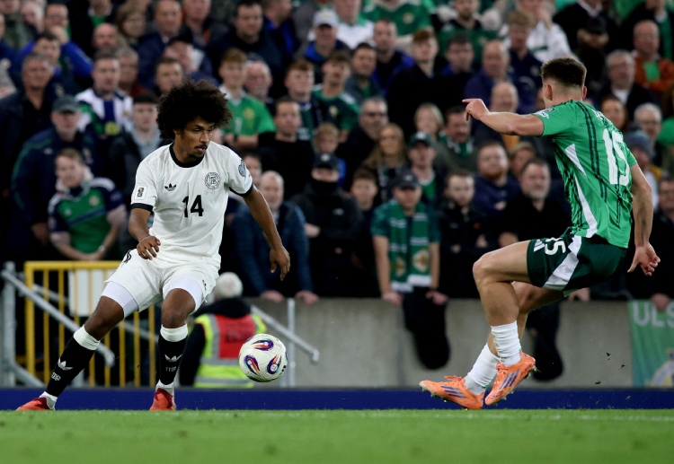 世界杯预选赛 阿德耶米在第46分钟错失单刀,德国错失扩大比分机会。