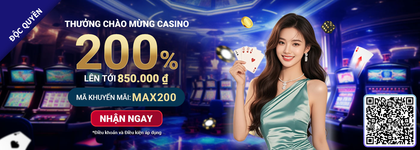 200% Thưởng Chào Mừng Casino Trực Tiếp SBO